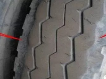油罐車半掛車輪胎吃胎圖片 油罐車半掛車輪胎吃胎圖片