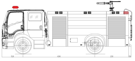 消防車(chē)上裝結(jié)構(gòu)圖 消防車(chē)上裝結(jié)構(gòu)圖