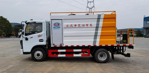 程力牌東風(fēng)多利卡水泥凈漿灑布車,程力牌CL5070TJS6LS型水泥凈漿灑布車